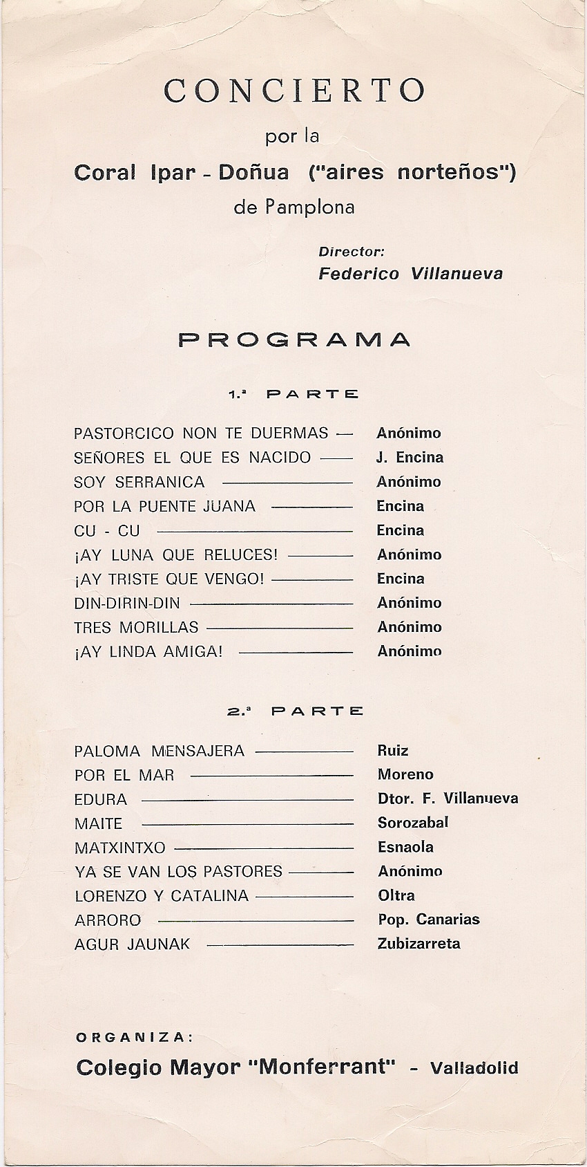 Año 1979. Valladolid. Programa